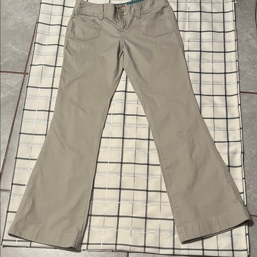 Mudd Tan Pants with Teal Accents
